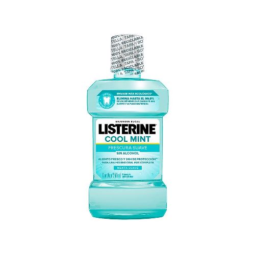 Enjuague Bucal Listerine cool Mint Frescura Suave Sin Alcohol 250ml - Masonline - Más Online