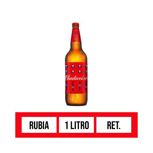 Cerveza Rubia Budweiser Retornable 1 L - Masonline - Más Online