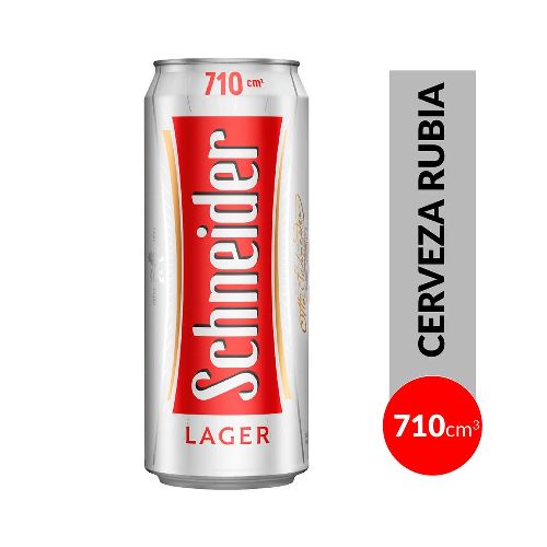 Cerveza Rubia Lata Schneider 710 Cc - Masonline - Más Online