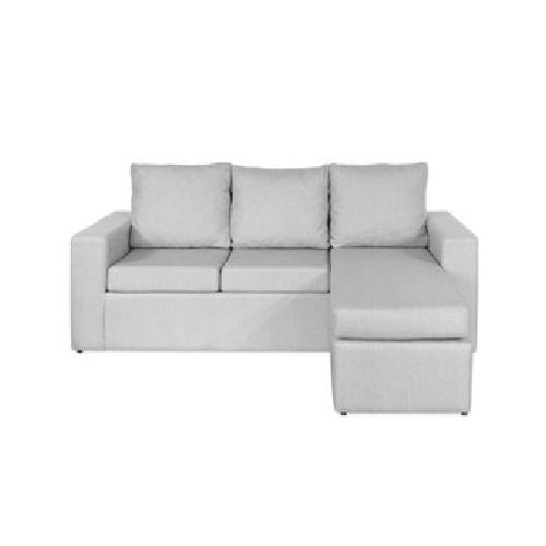 Sillón Esquinero Cubik Compact Reversible 3 Cuerpos de Chenille Jumper gris claro Full Confort  