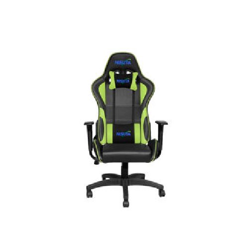 Silla gamer con estructura metálica, alta calidad, color negro y verde NISUTA - NSBUG4  