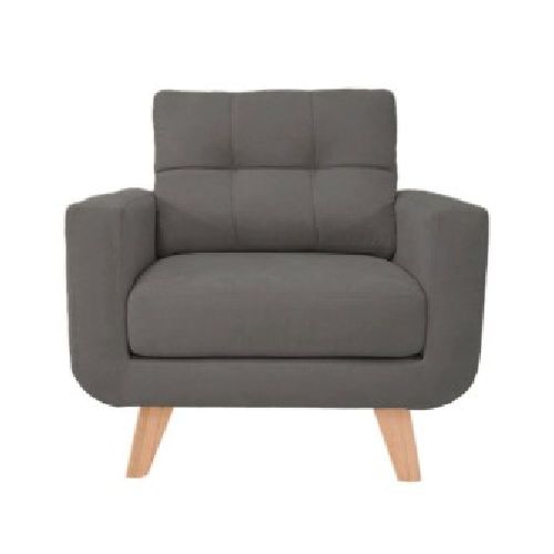 Sillon Sofa 1 Cuerpo Poltrona Escandinavo Pana Gris Oscuro 0.80 MTS  