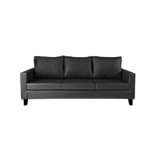 Sillón Tiziano Compact 3 Cuerpos de eco cuero negro Full Confort  