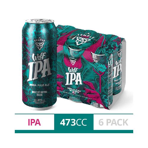 Cerveza Temple Wolf Ipa 473 Ml x 6 Un - Supermercados VEA - Estás Ahorrando Bien