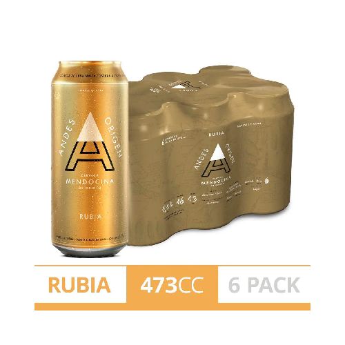 cerveza ANDES ORIGEN Rubia Oro 473cc 6un - Supermercados VEA - Estás Ahorrando Bien