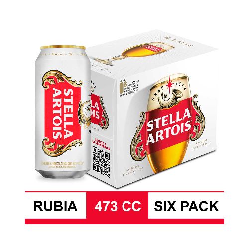 cerveza STELLA ARTOIS Rubia 473cc 6un - Supermercados VEA - Estás Ahorrando Bien