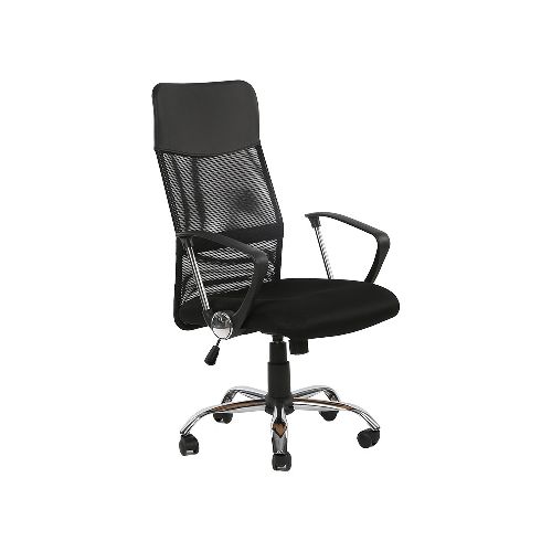 Silla de Oficina Sunlight con Respaldar Alto Negra OC-013 - Monumental Hogar