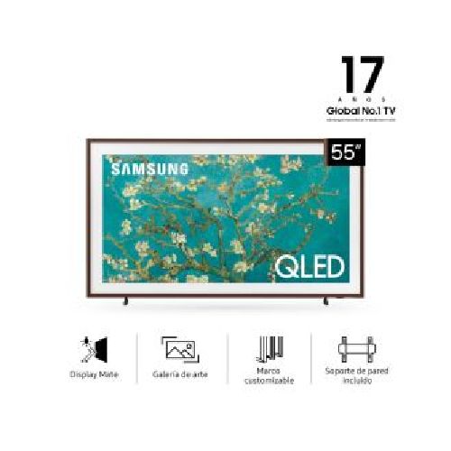 Smart Tv SAMSUNG 55 Pulgadas QLED 4K Ultra HD con Marco Nogal