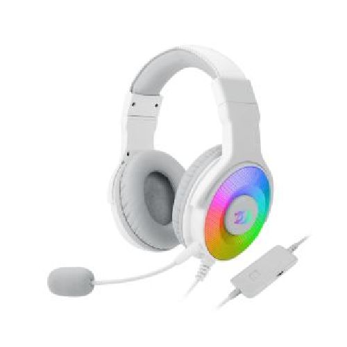 Auricular Redragon H350 Pandora White Rgb 7.1 Con Cable Usb Lunar White