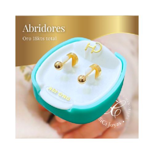 Aros abridores bolita 3mm oro total