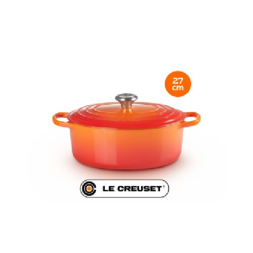 LE CREUSET CACEROLA OVAL 27 CM NARANJA FLAME