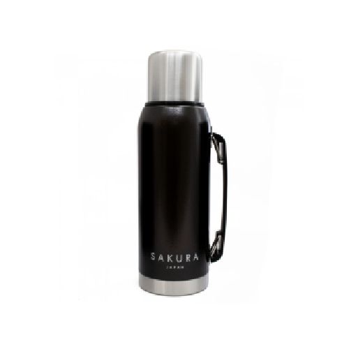 TERMO CLASICO 1L ACERO NEGRO SAKURA (26770B)