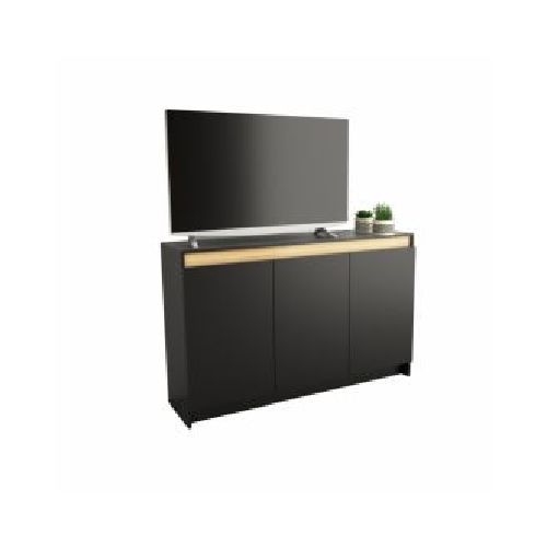 BAHIUT 135 CM 3 PUERTAS NEGRO/OLMO TABLES (1156-CNO)