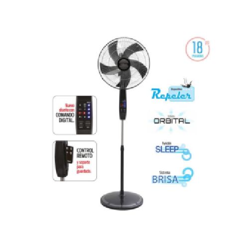 VENTILADOR LILIANA 18' PIE/ORB/DIGITAL (VPD18R)