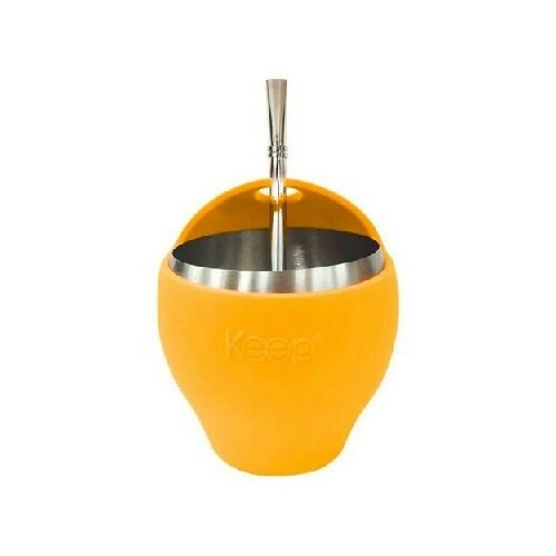 Mate con bombilla Keep 230 ml Amarillo