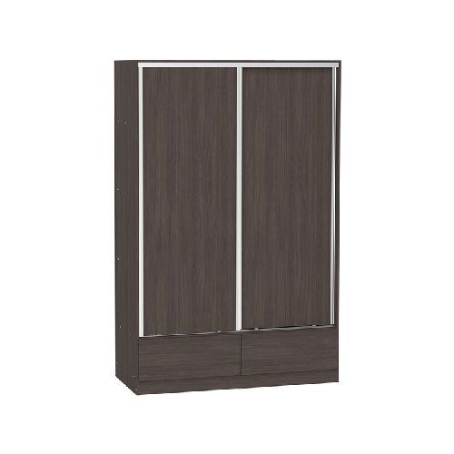 PLACARD PREMIUM 2 PUERTAS CORREDIZO CON CAJONES 140CM WENGUE