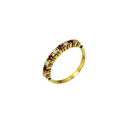 Anillo HORUS CRYSTALS SIAM 18K