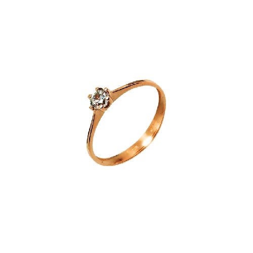 Anillo Solitario VESTA 18k Crystal Rosé