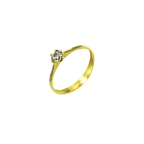 Anillo Solitario VESTA 18k Crystal Gold