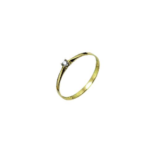 Anillo Solitario HEKET 18k Gold Crystal