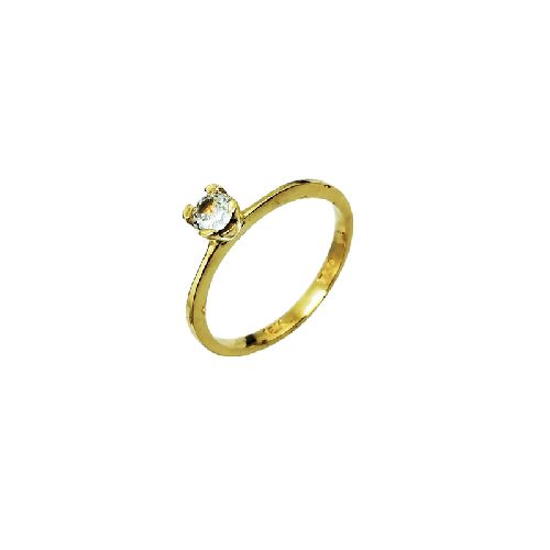 Anillo Solitario ARES 18k GOLD Crystal