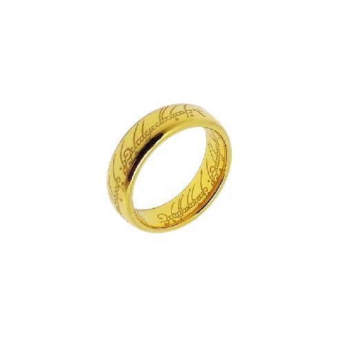 Anillo De Tungsteno - El Señor De Los Anillos Gold