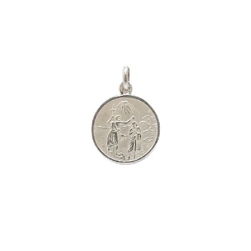 Medalla Juan el Bautista - Plata 925 Blanca - 20mm