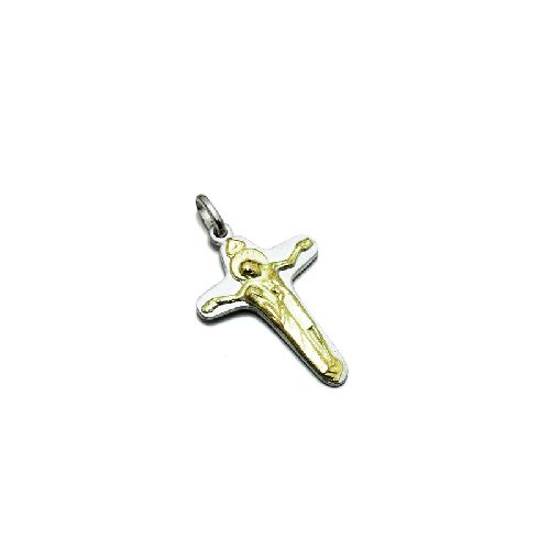 Cruz De La Unidad - Plata blanca 925 Y Oro 18k - 31mm