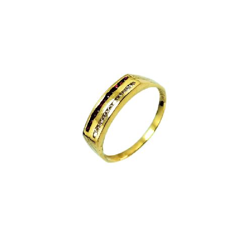 Anillo NUT CRYSTAL Y SIAM 18k