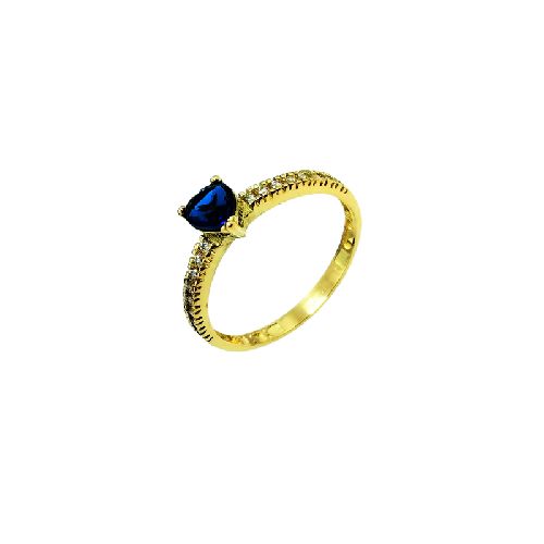 Anillo Solitario BASTET BLUE MONTANA 18K