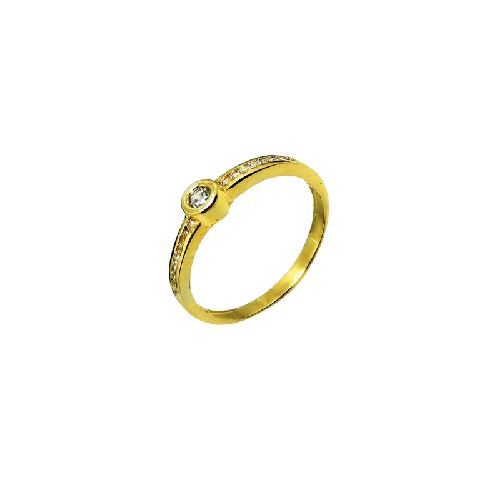 Anillo Solitario OSIRIS CRYSTALS 18K