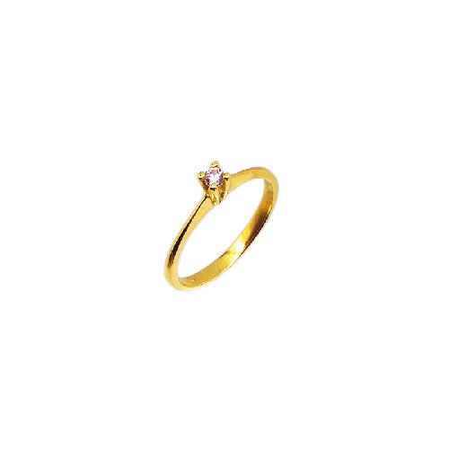 Anillo Solitario IRIS 18 K - CRYSTAL