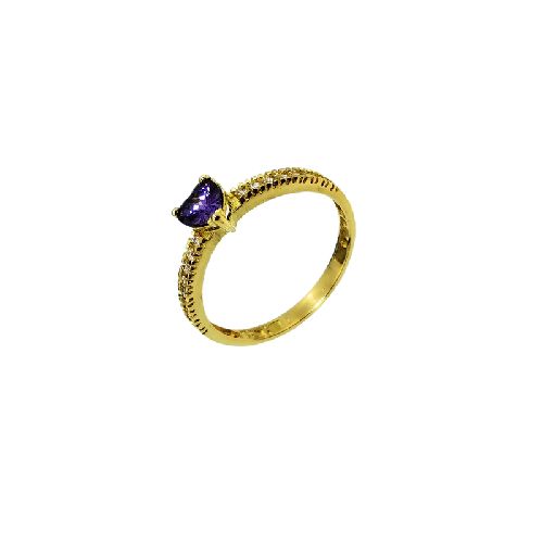 Anillo Solitario BASTET AMETHYST 18K