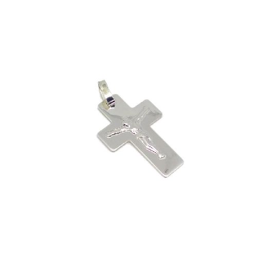 Cruz Con Cristo - Plata 925 - 24mm - Grabado sin cargo + Cadena - Cr3d