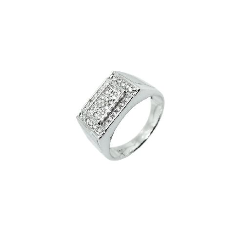 Anillo ZEDOARIA Plata con Micro Pavé