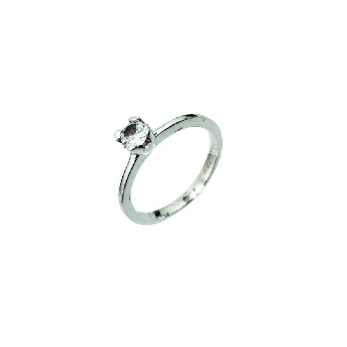 Anillo Solitario ARES 18K Blanco Crystal