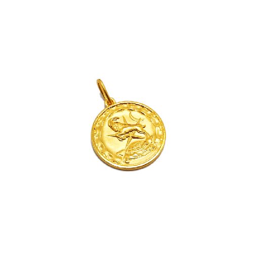 Medalla Signo del Zodíaco - Aries - Plaqué Oro 21k - 22mm