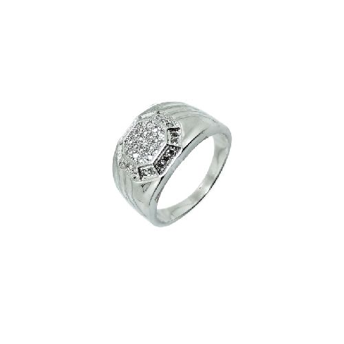 Anillo CRINUM Plata con Micro Pavé