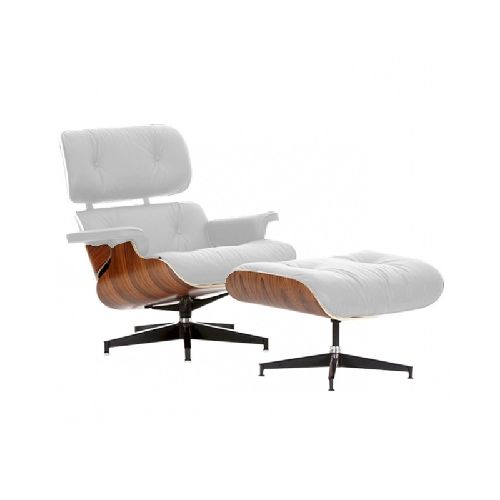 Poltrona Herman Miller Ecocuero Blanco Madera