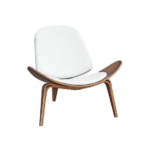 Poltrona Carl Hansen Natural Ecocuero Blanco