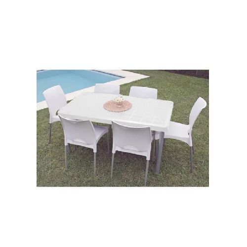 Juego de Comedor Titanium 140cm. + 6 Sillas