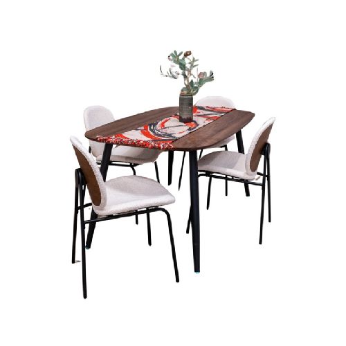 Juego de Comedor Mesa Hari 150x90cm. + 4 Sillas Hari