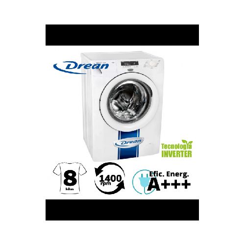 Lavarropas Drean Next 8.14 P Inverter Blanco