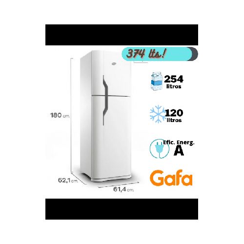 Heladera Gafa HGF388AFB 374lts Blanca