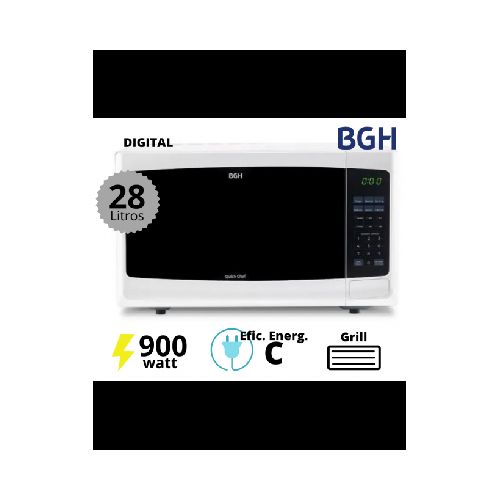 Microondas BGH 28L Digital Blanco B228DB9