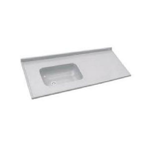 MESADA MS 140X60 C/ BACHA IZQ C/ ZOCALO GRIS CLARO