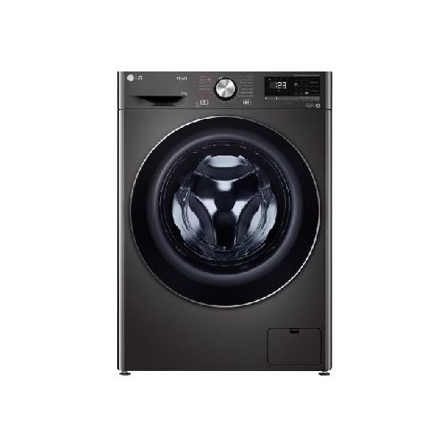 Lavarropas carga frontal 10 Kgs. INVERTER LG WM10BVC4S6 SMART THINQ BLACK STEEL.  Negro acero. 1400 R.P.M. EE A+