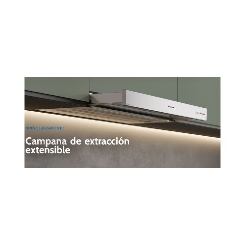 Campana de cocina 60 cm. ORMAY EXTENSIBLE FLEX C-604. Acero inoxidable. Bajo alacena.