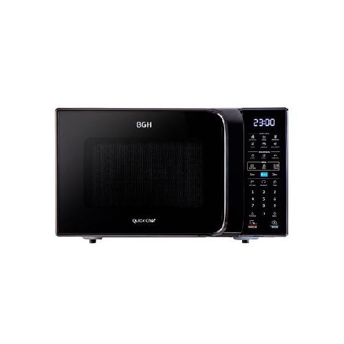 Microondas 23 lts. BGH B223DN20 ECO BLACK. Negro. Con grill. 800W