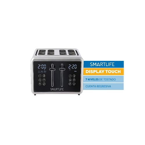 Tostadora Digital Smartlife SL-TOD1520 4 Panes 1700 Watts  